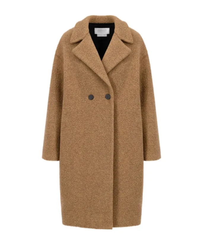 Bouclé Double-Breasted Coat