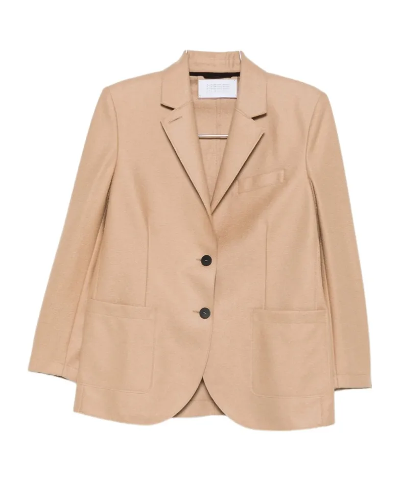Patch-Pocket Buttoned Blazer