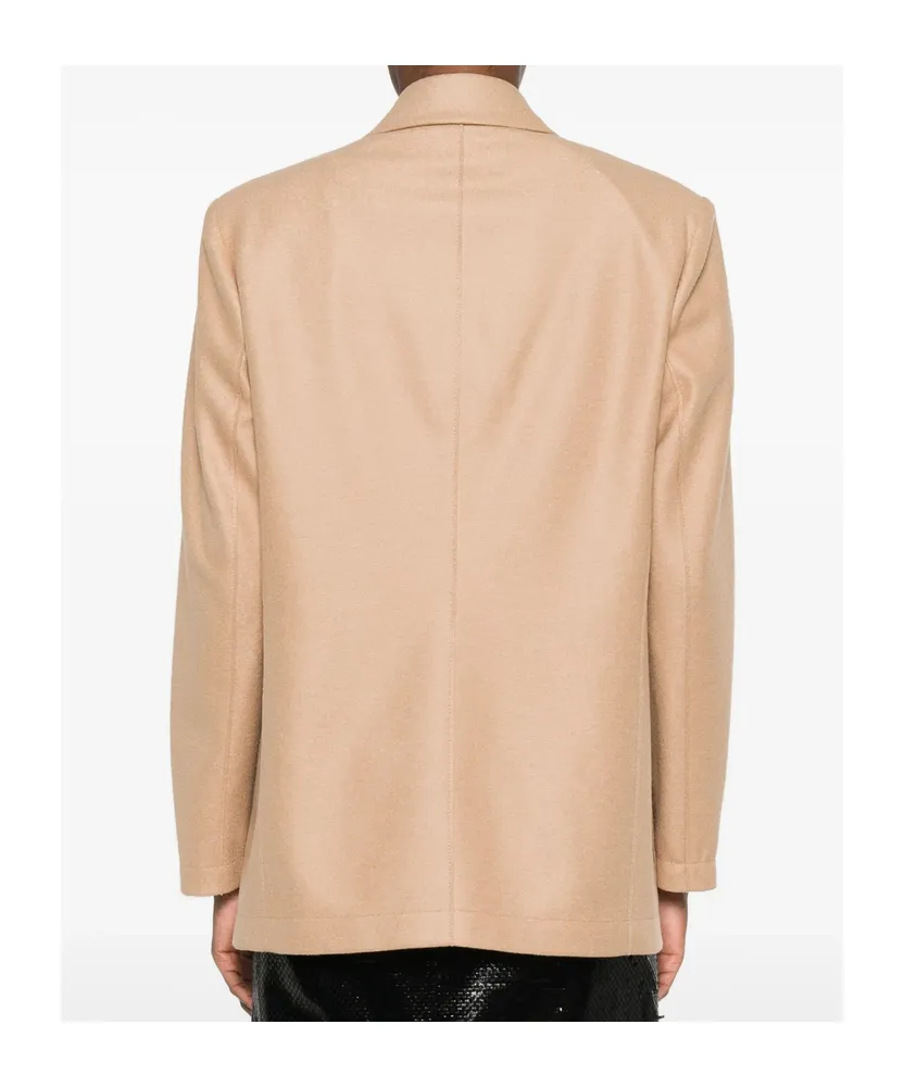 Patch-Pocket Buttoned Blazer