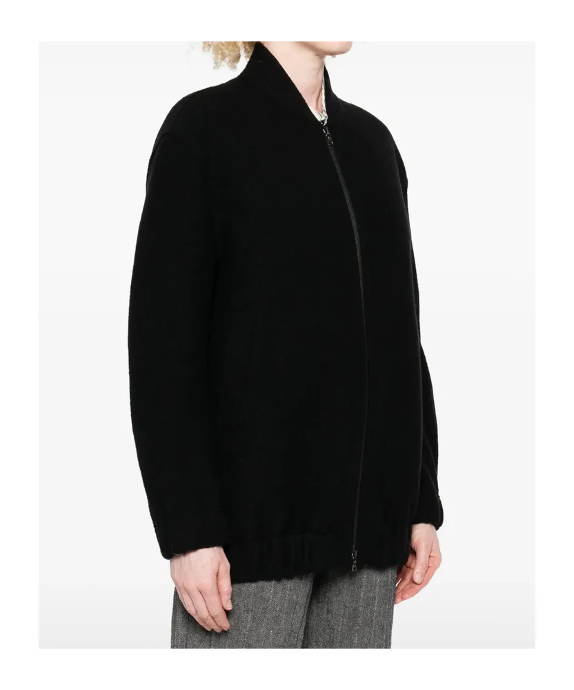 Zip-Front Balloon-Sleeve Jacket
