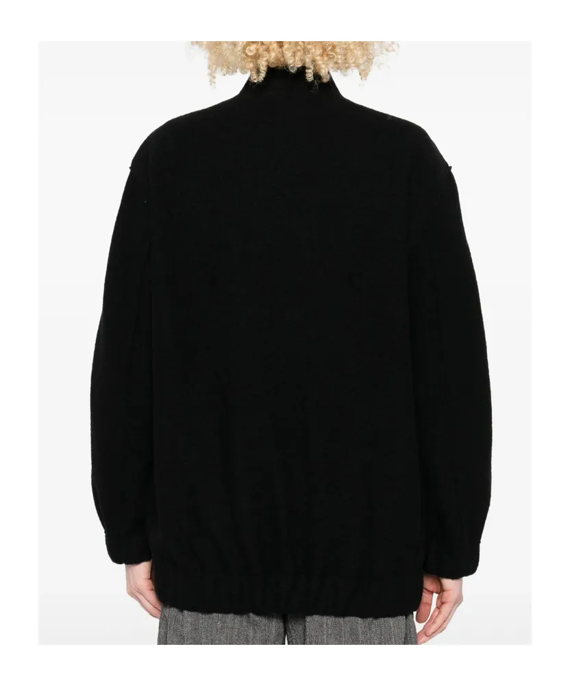 Zip-Front Balloon-Sleeve Jacket