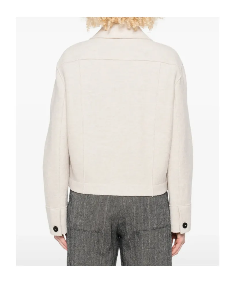 Button-Front Cropped Jacket