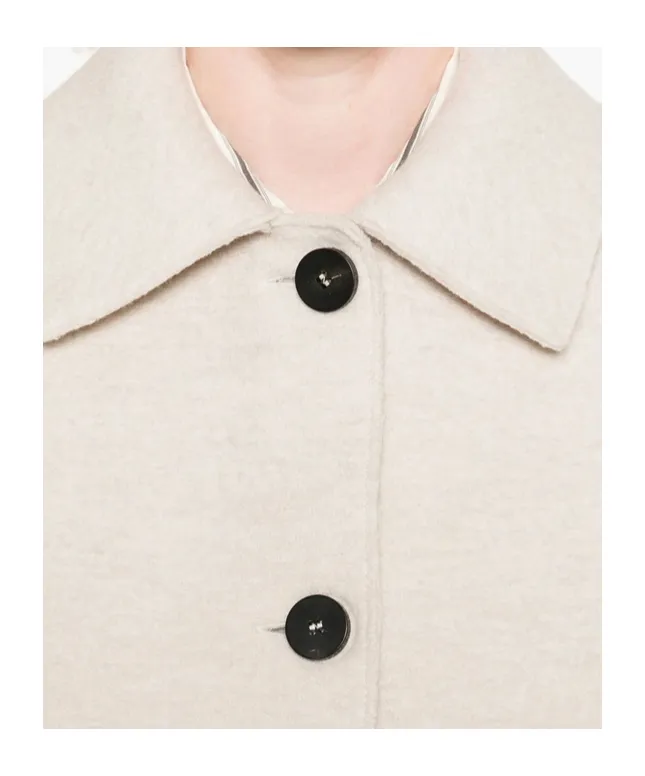 Button-Front Cropped Jacket
