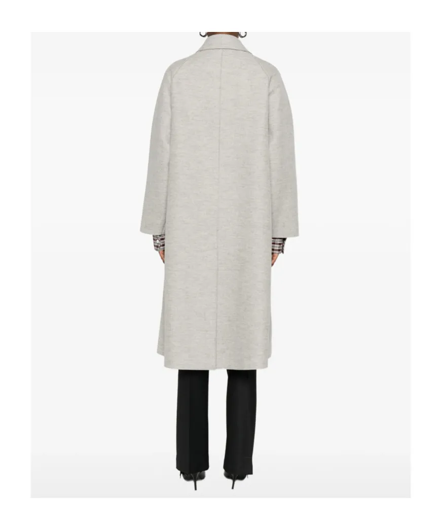 Balmacaan Raglan-Sleeve Button Coat