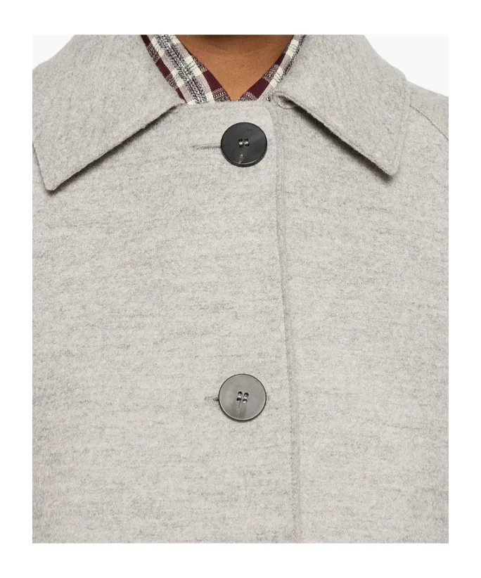Balmacaan Raglan-Sleeve Button Coat