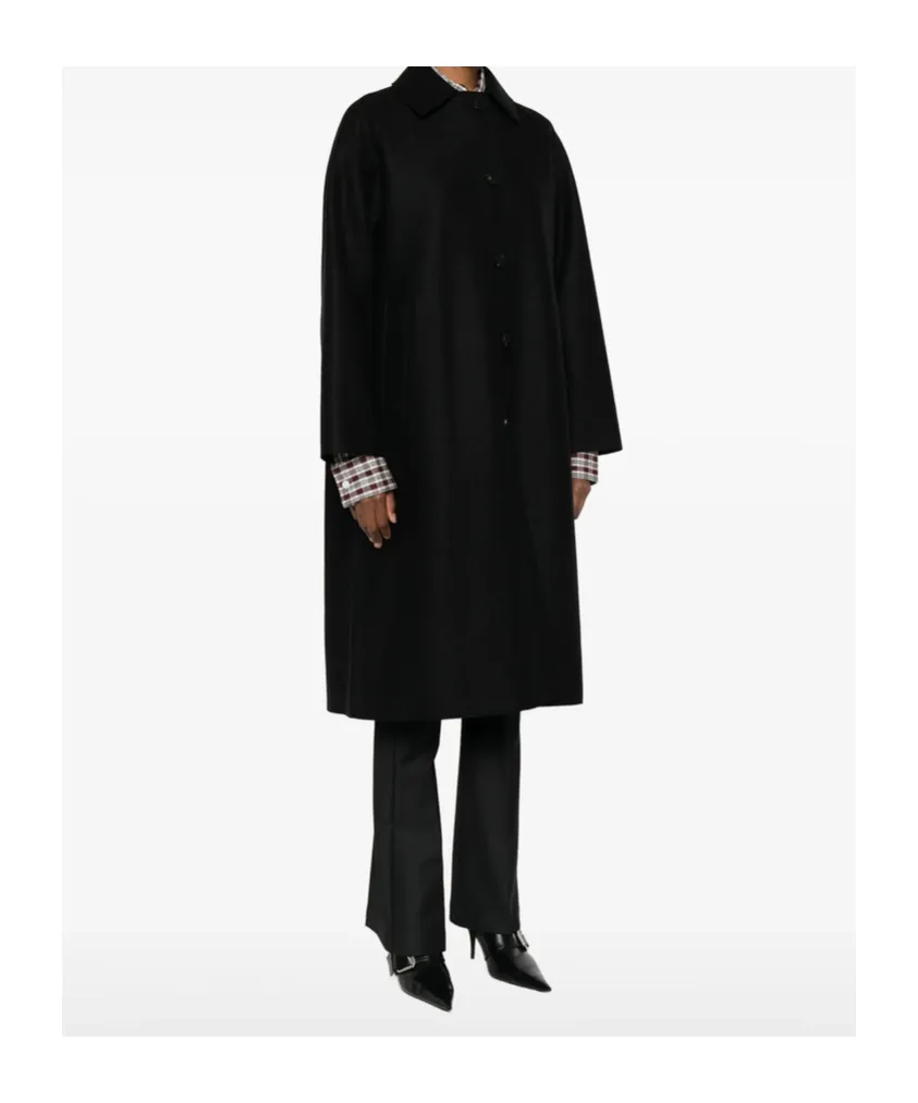 Balmacaan Raglan-Sleeve Button Coat
