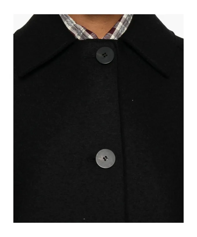 Balmacaan Raglan-Sleeve Button Coat