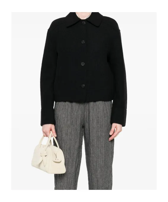 Button-Front Collared Jacket