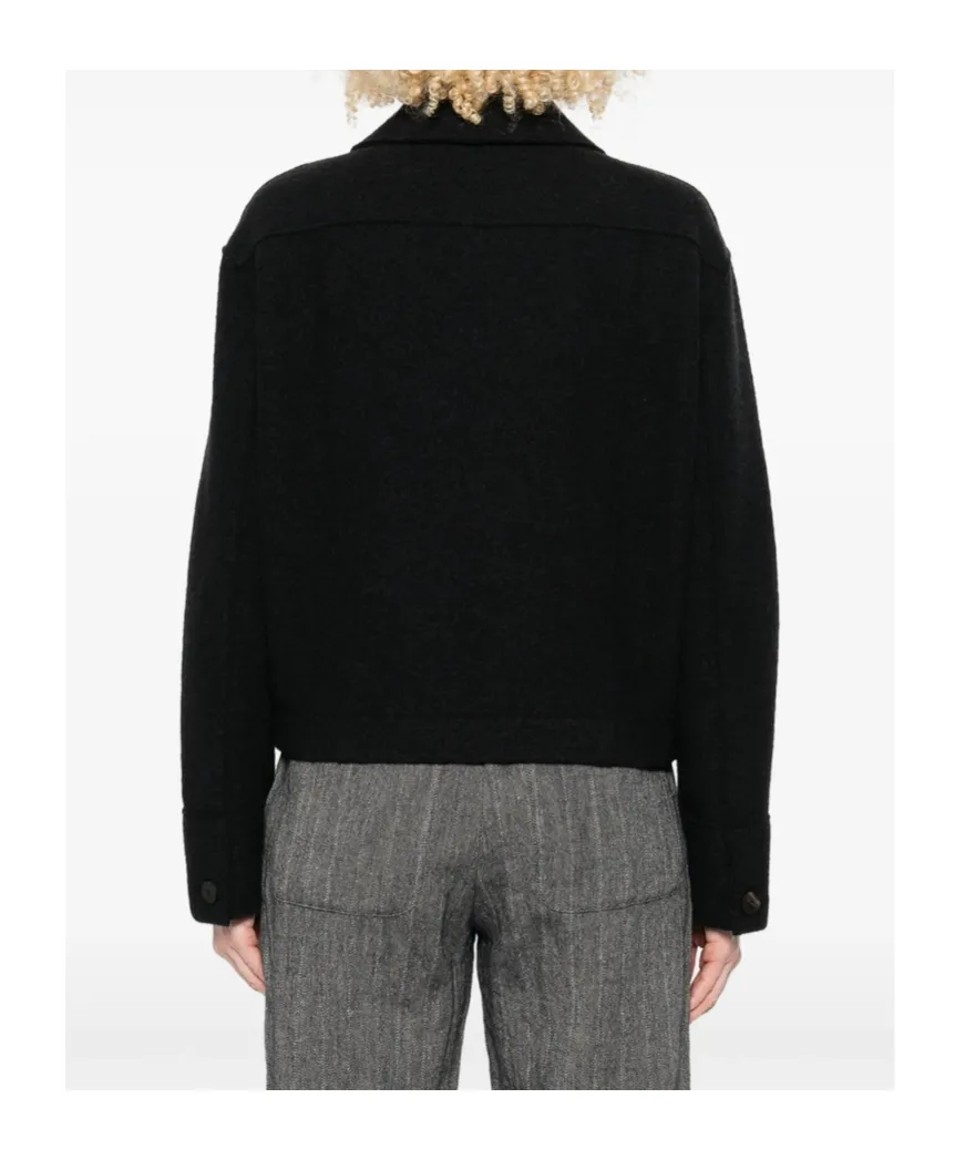 Button-Front Collared Jacket