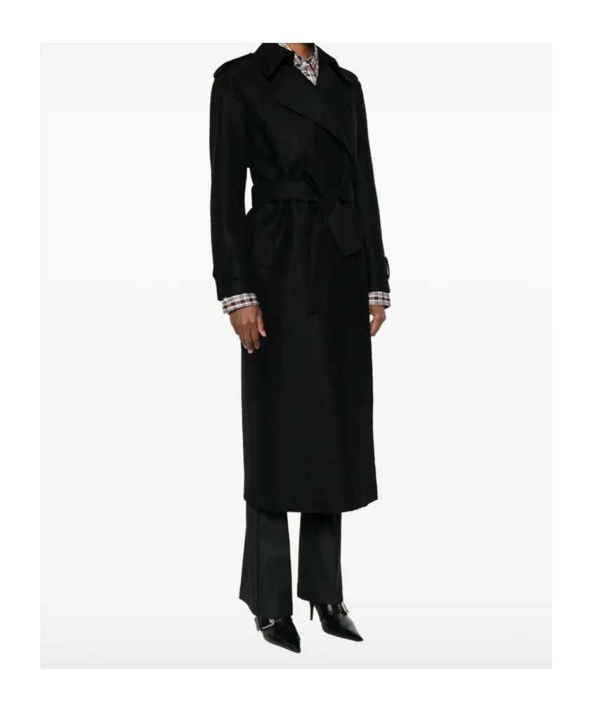 Double-Stitched Trench Coat