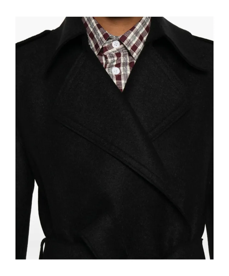 Double-Stitched Trench Coat