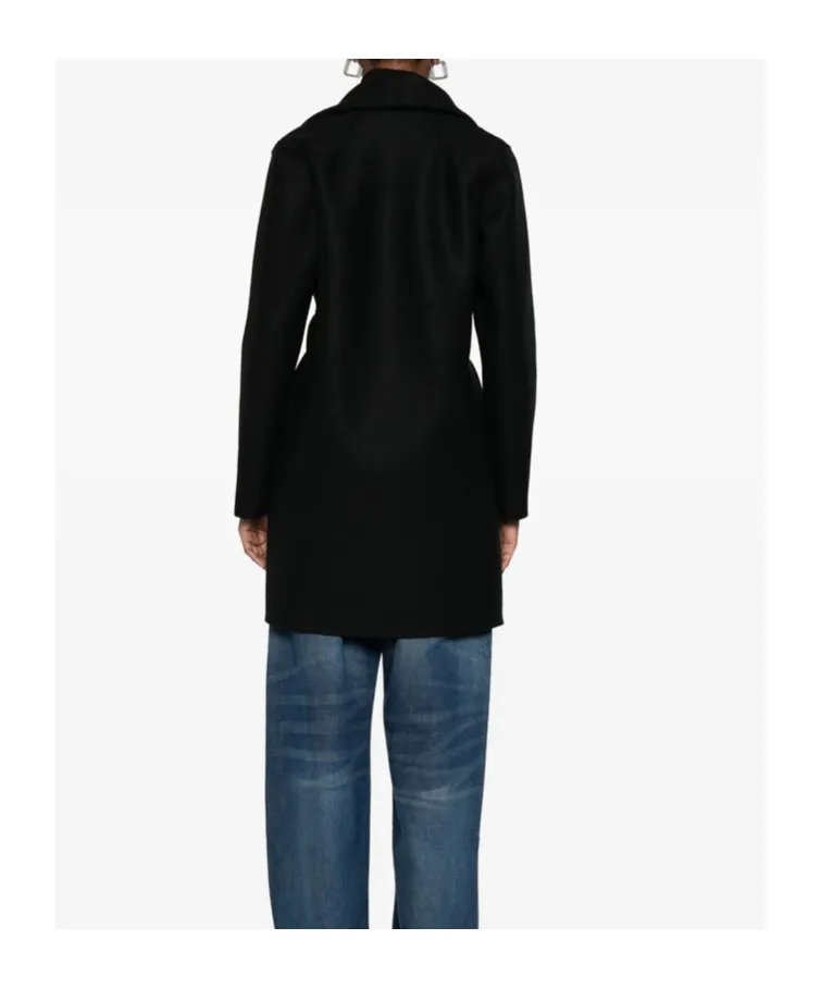 Wrap-Front Belted Coat
