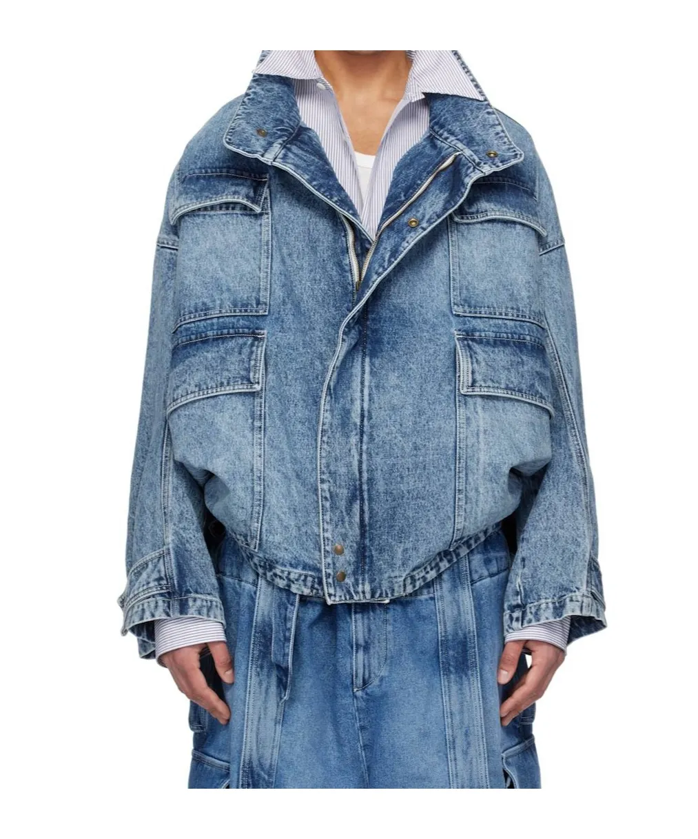 Flap-Pockets Denim Jacket