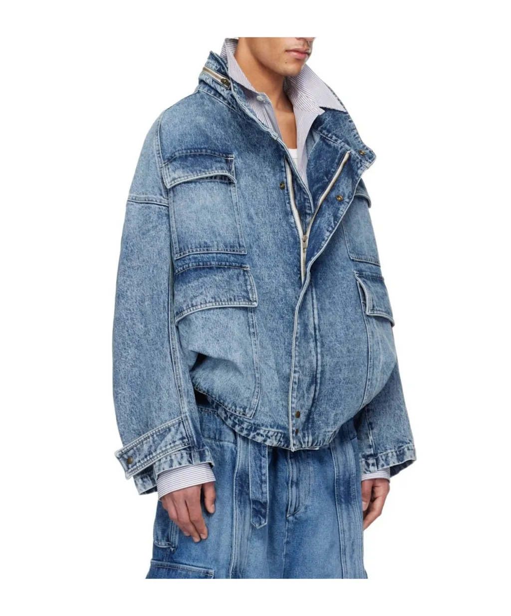 Flap-Pockets Denim Jacket