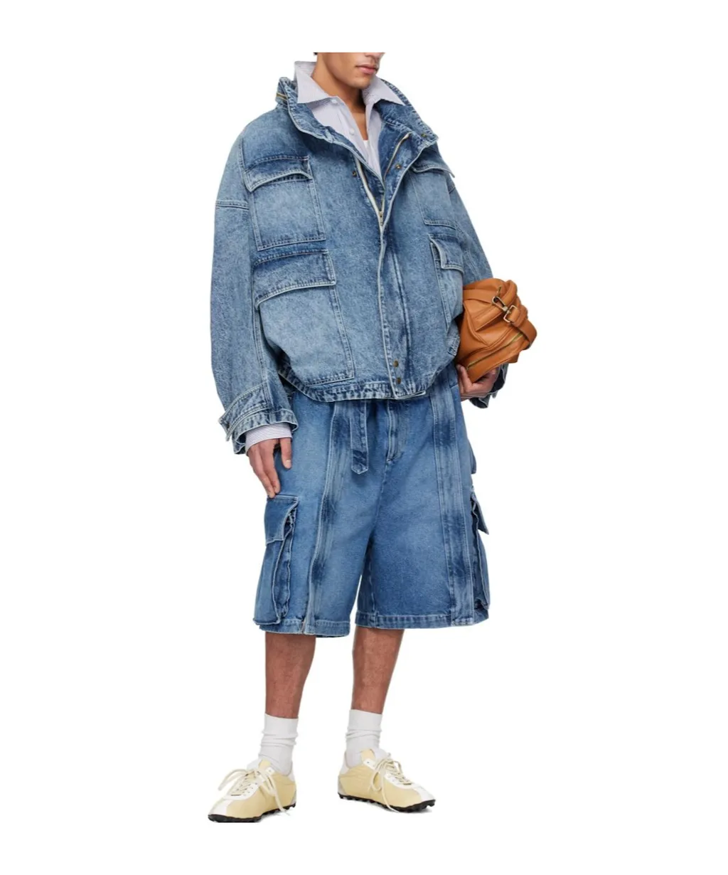 Flap-Pockets Denim Jacket