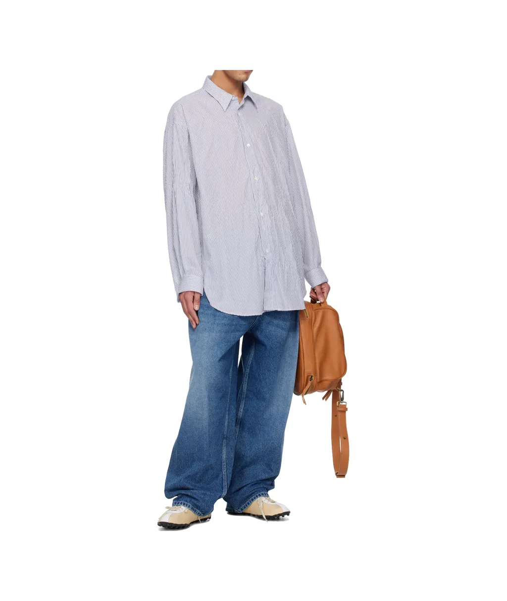 Crinkled Poplin Shirt
