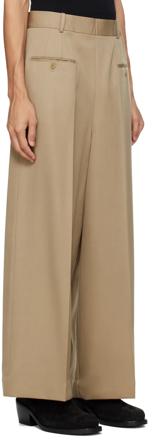 Wide-Leg Wool Trousers