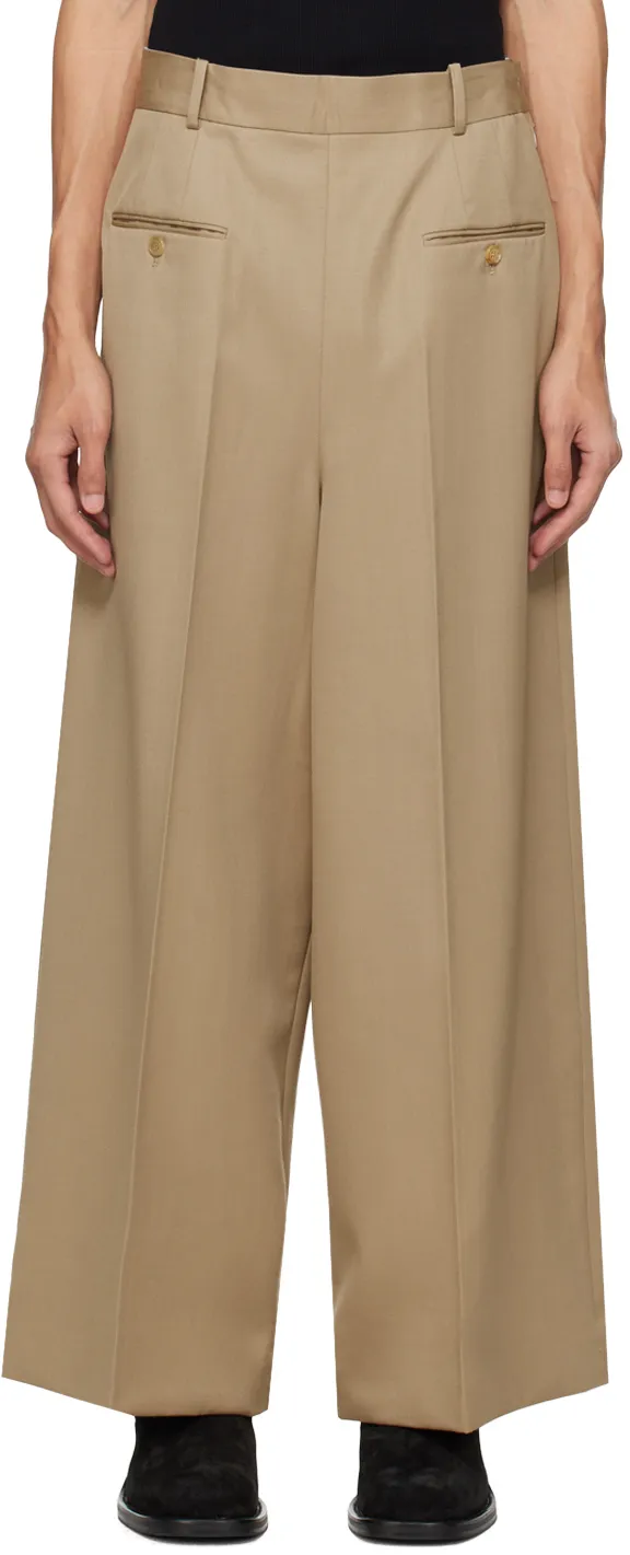 Wide-Leg Wool Trousers
