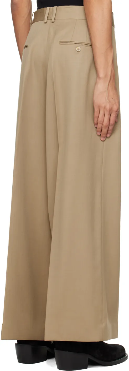 Wide-Leg Wool Trousers