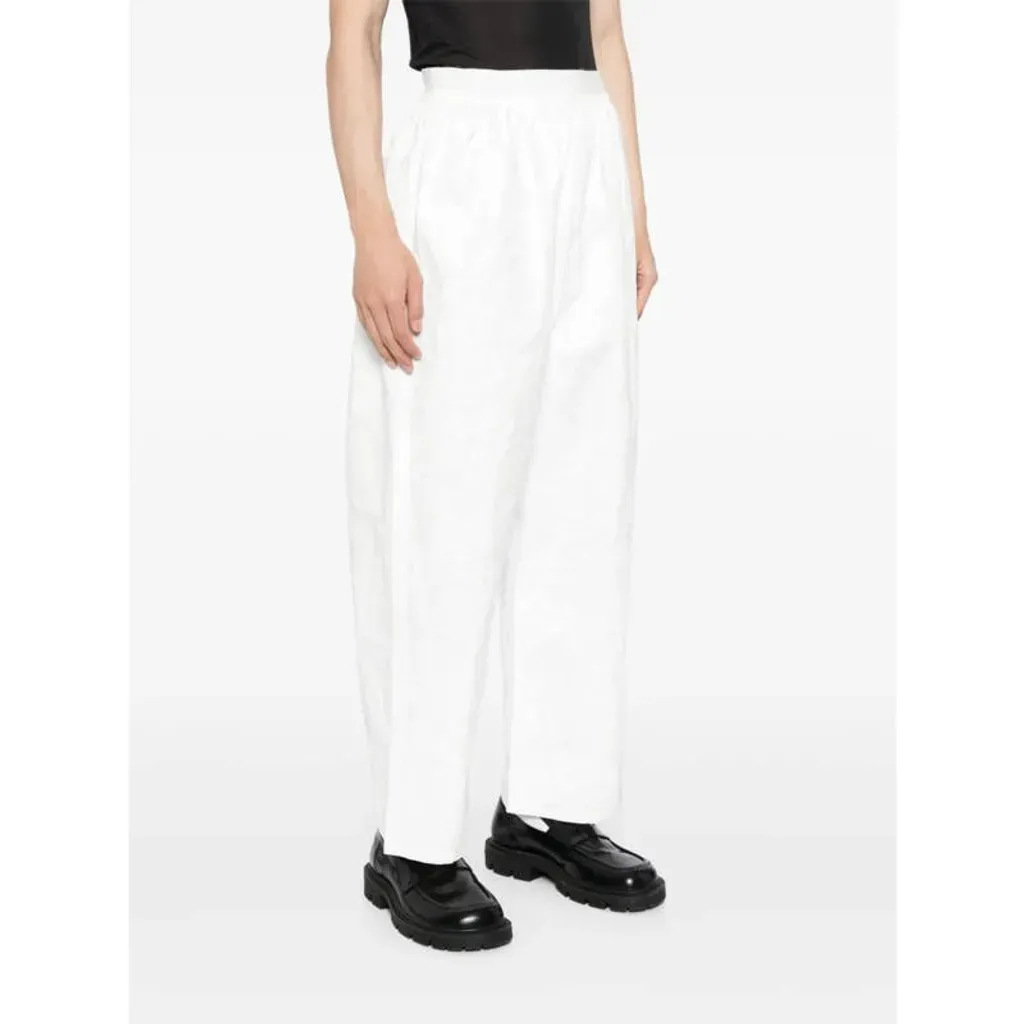 Crinkled Wide-Leg Trousers