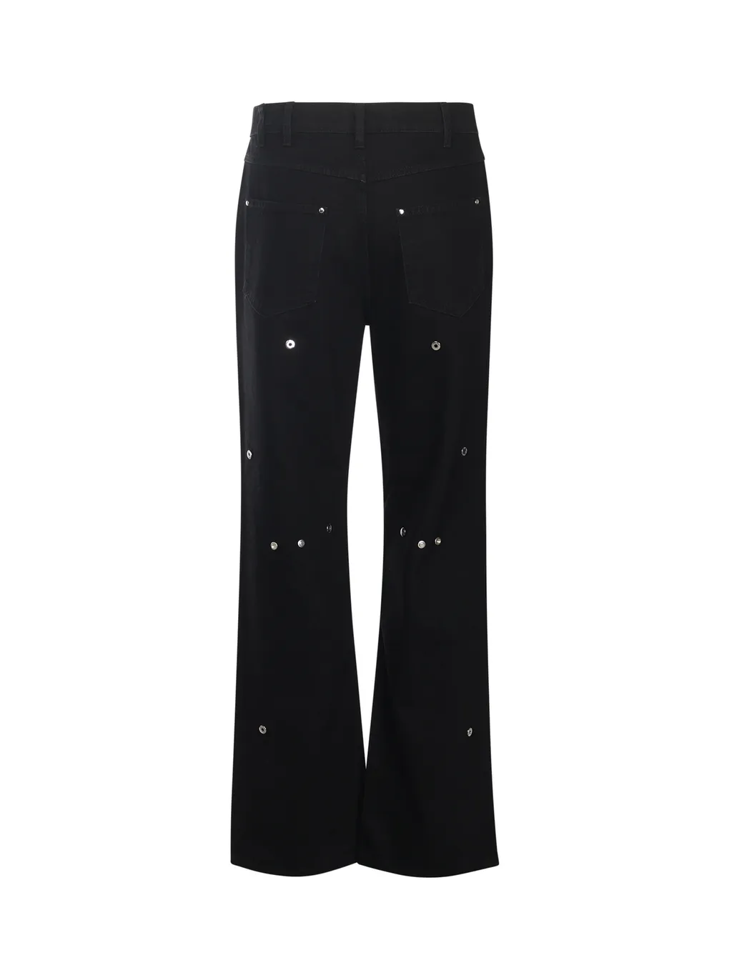 Eyelets Detailed Denim Jeans