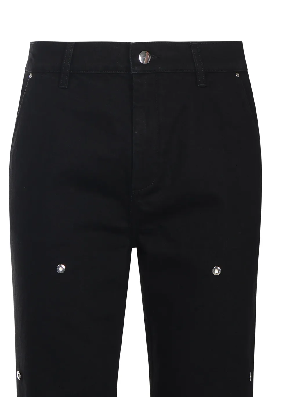 Eyelets Detailed Denim Jeans