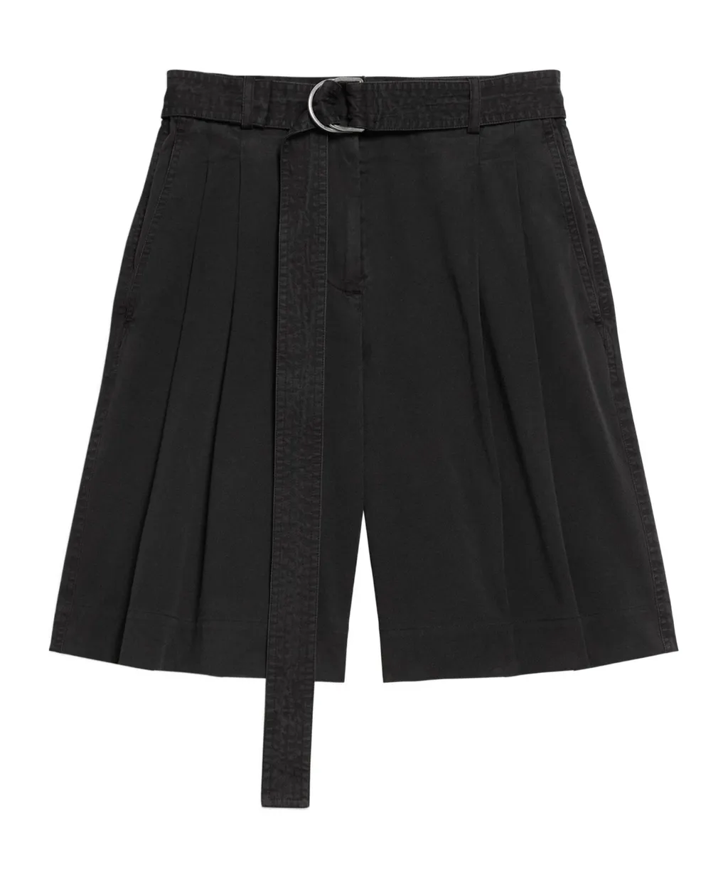 Wide Pleated Shorts