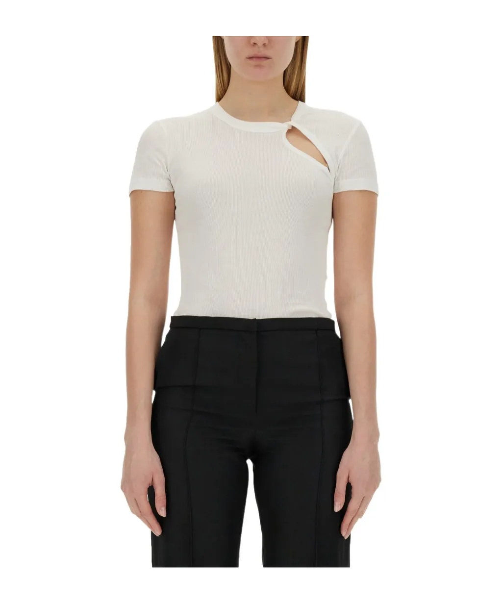 Asymmetrical Slash Short Sleeved Top