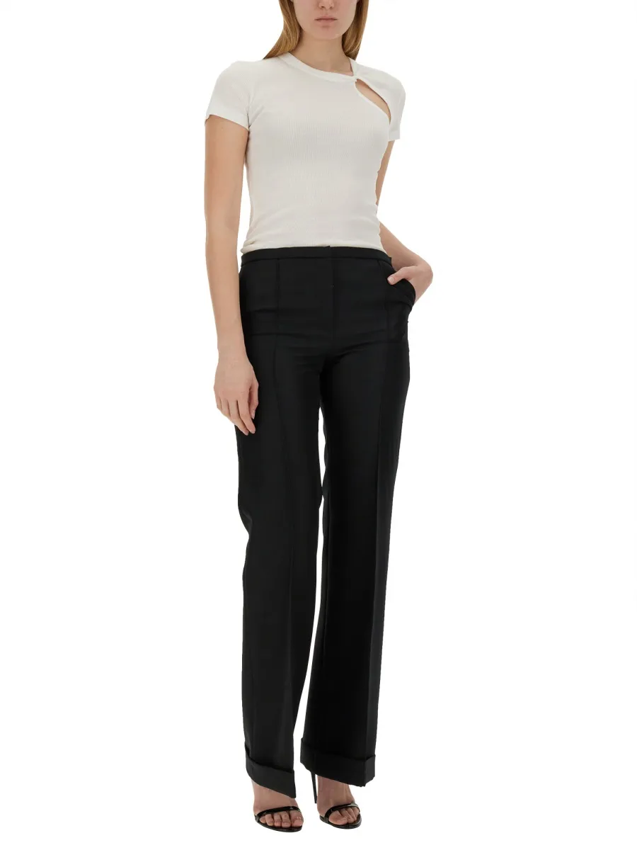 Asymmetrical Slash Short Sleeved Top