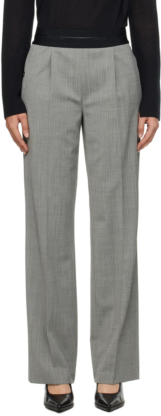 Logo Band Pull-On Suit Pants
