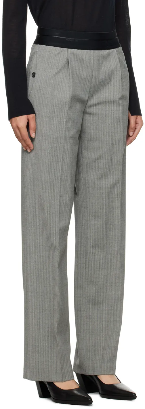Logo Band Pull-On Suit Pants