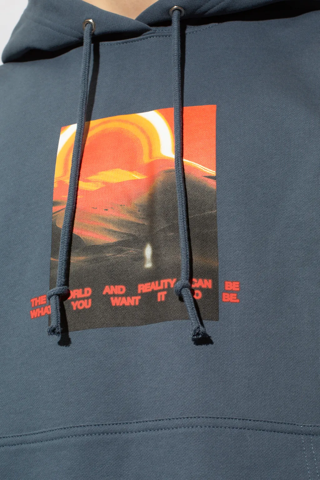 Graphic Printed Drawstring Hoodie