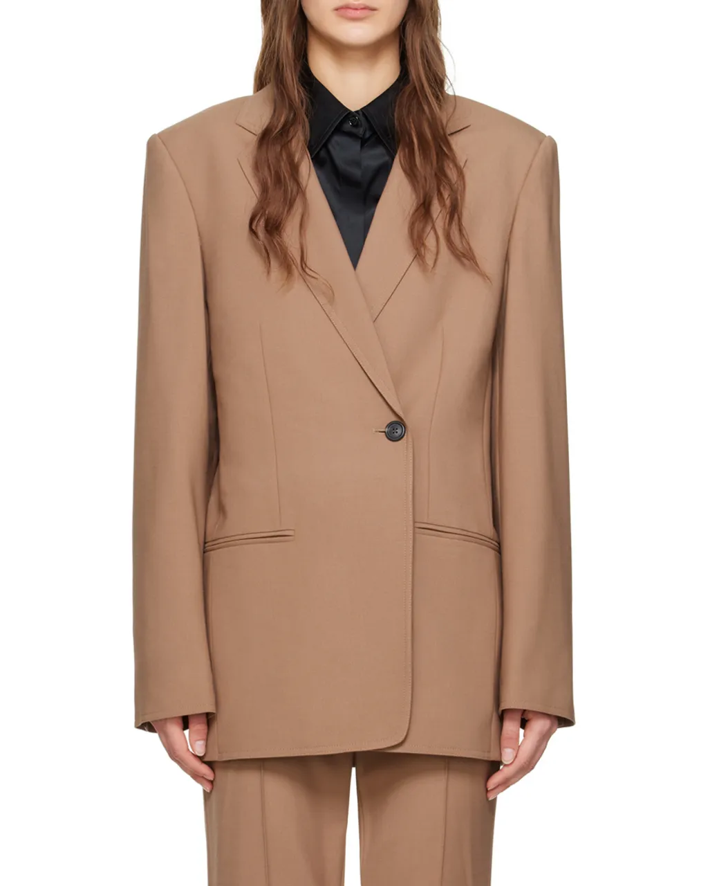 Notched-Lapels Tailored Blazer