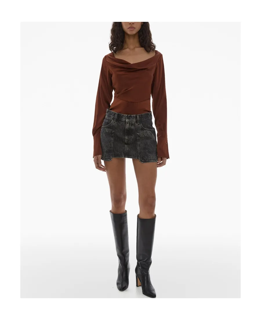Carpenter Denim Mini Skirt