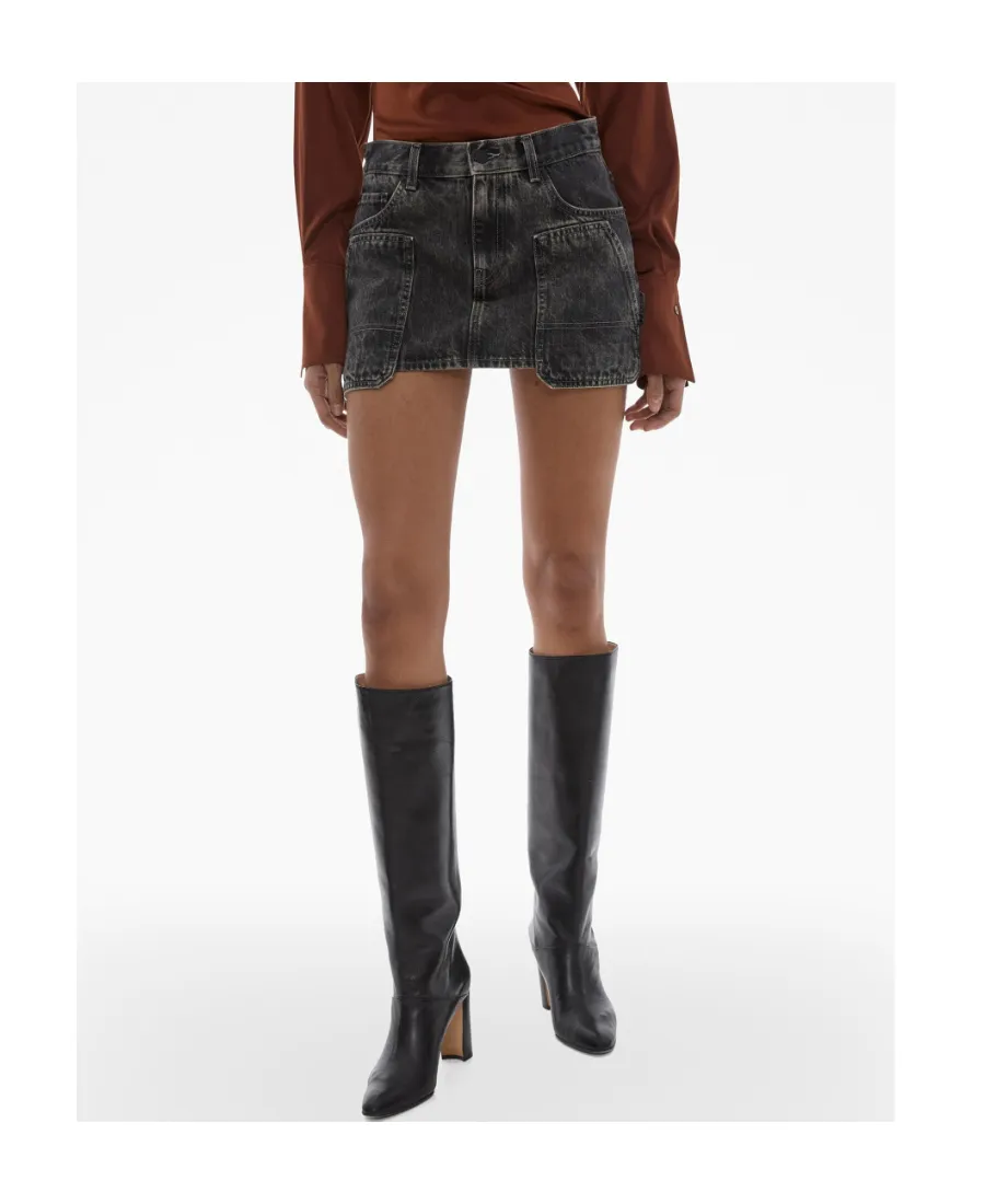 Carpenter Denim Mini Skirt