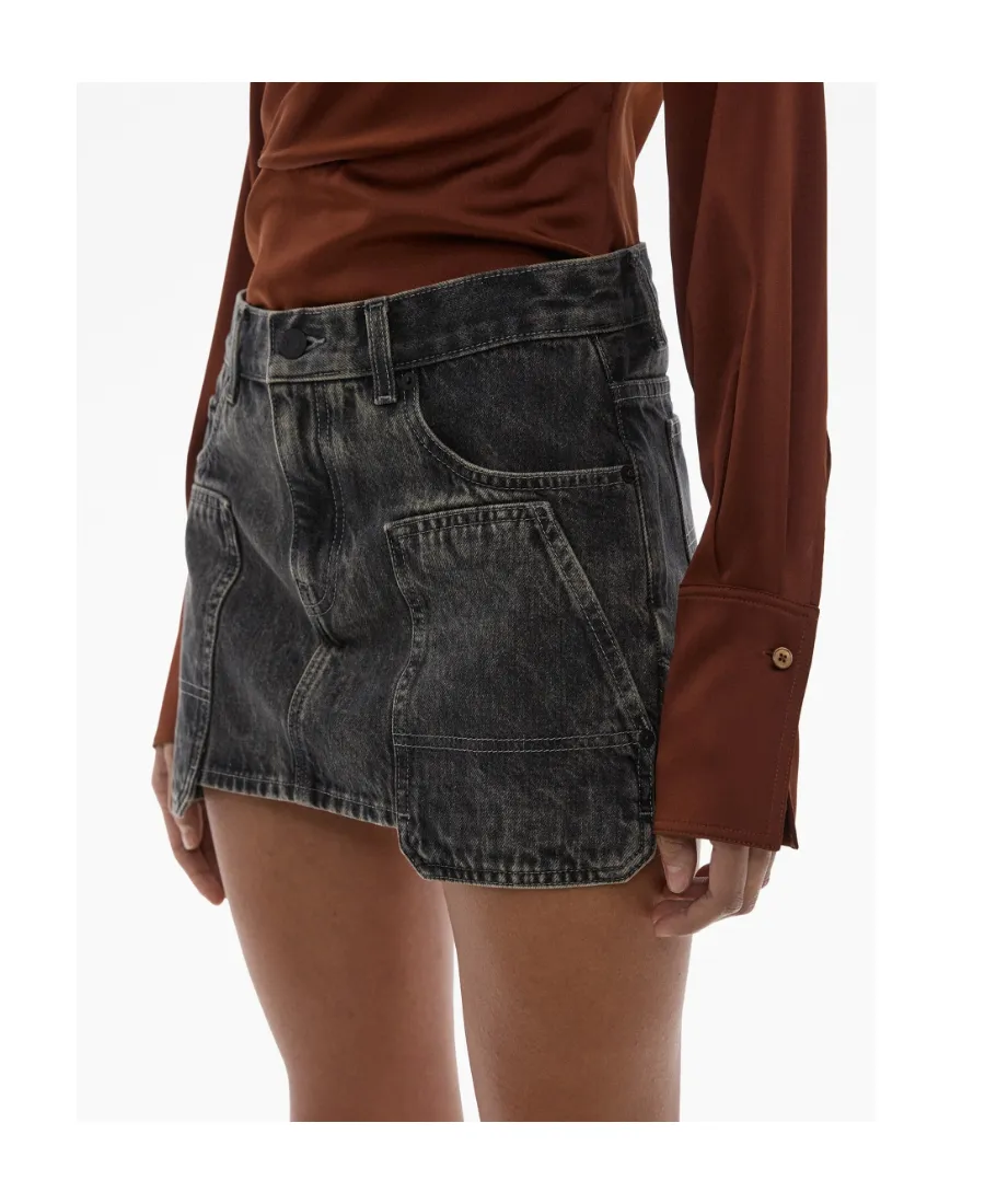 Carpenter Denim Mini Skirt