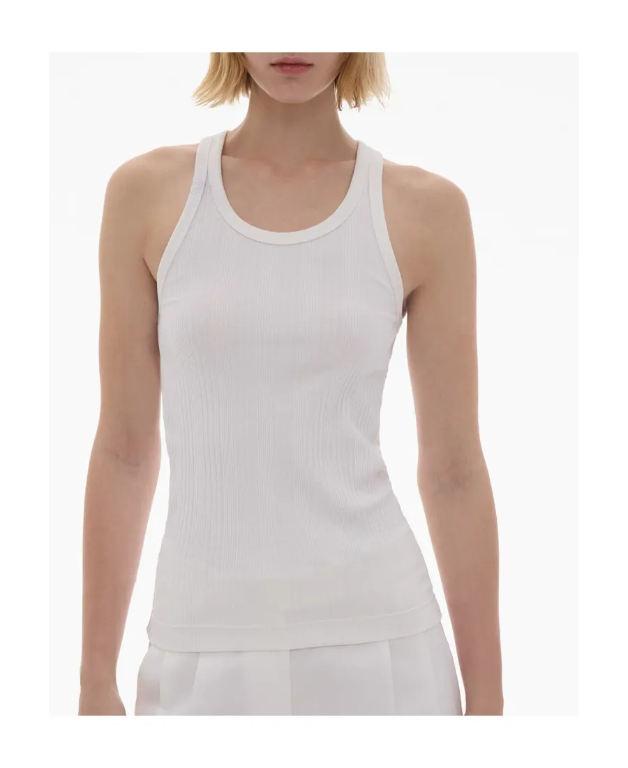 Round Neck Ribbed Tank Top
