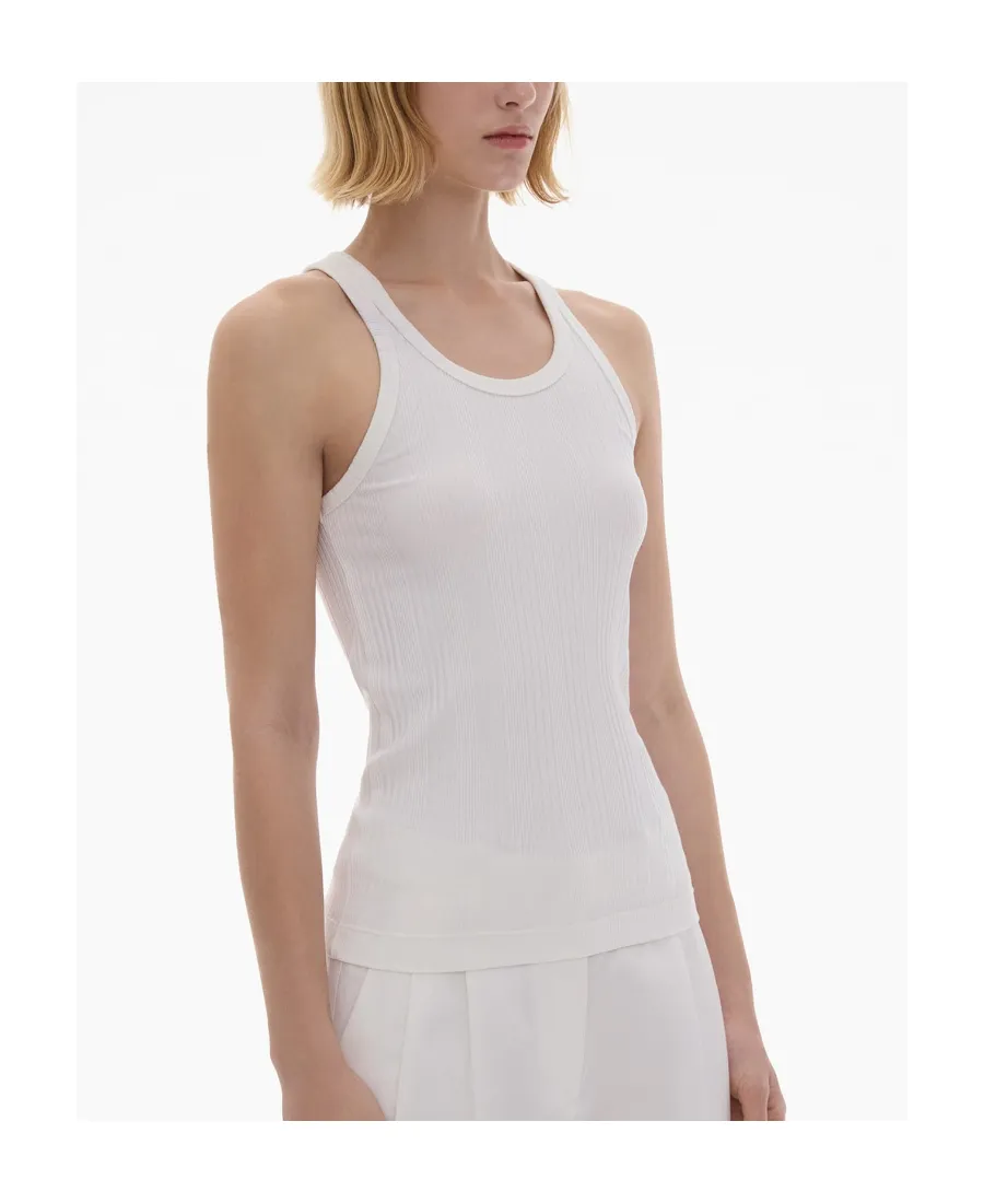Round Neck Ribbed Tank Top