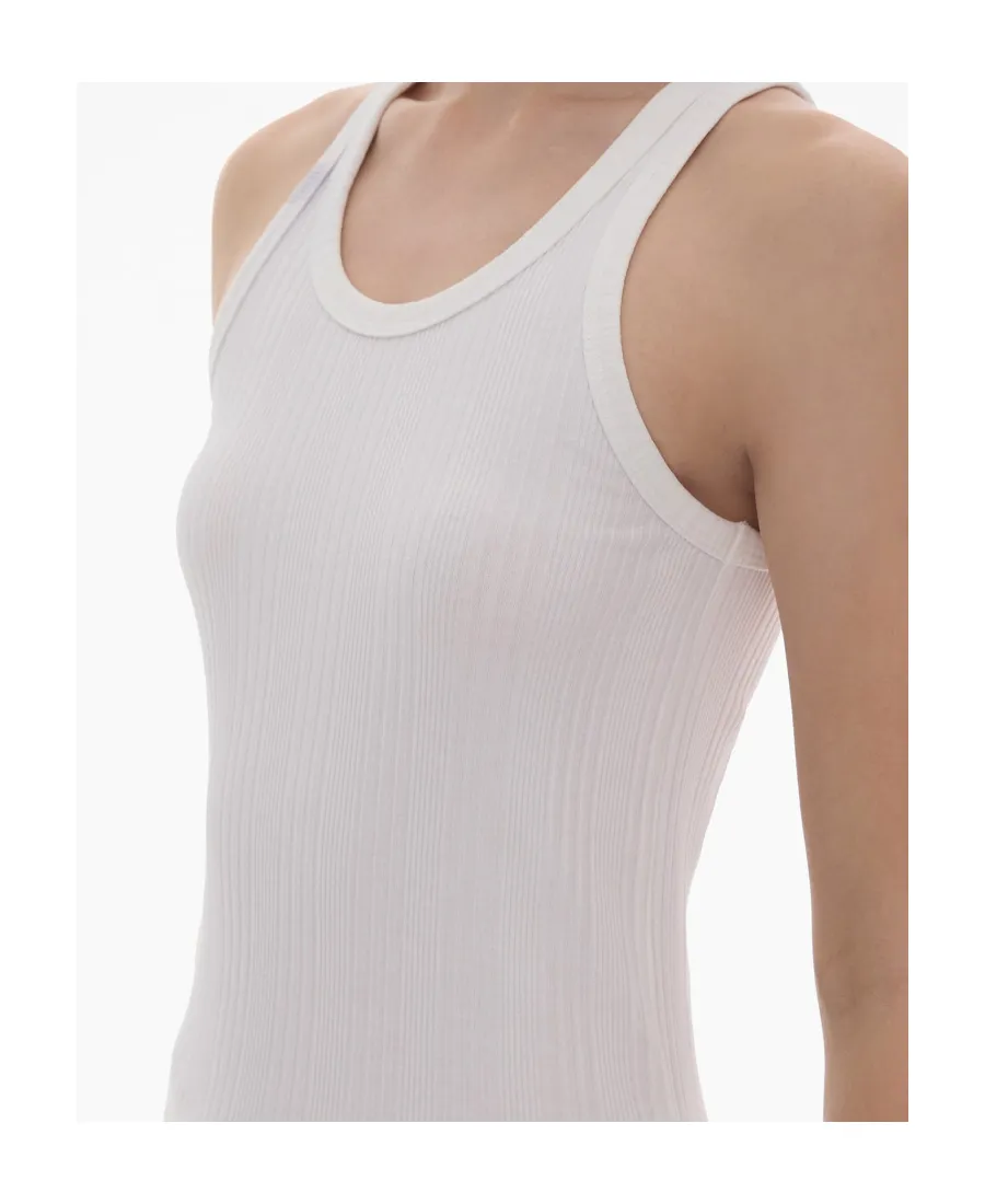 Round Neck Ribbed Tank Top