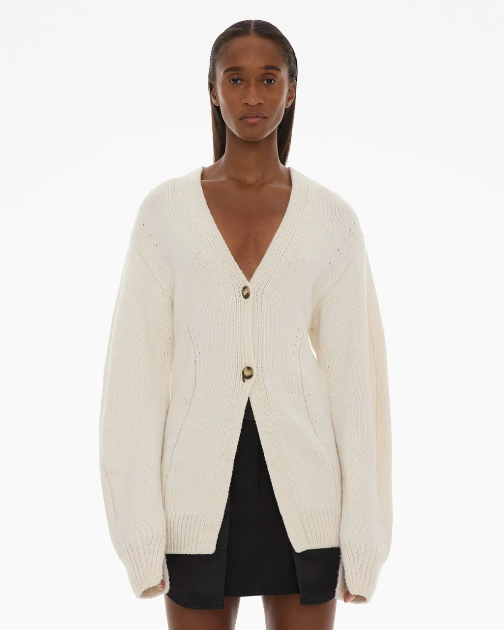 V-Neck Button-Up Cardigan