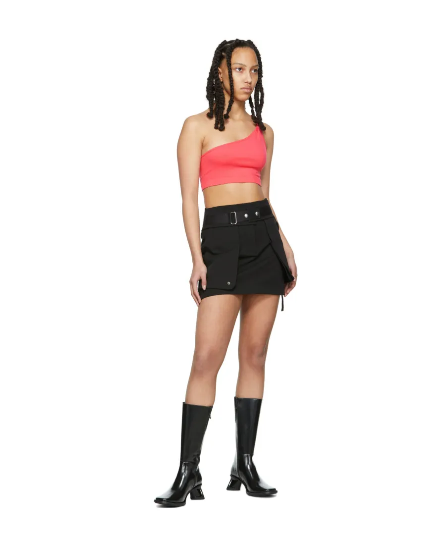 One-Shouldered Navel Vest