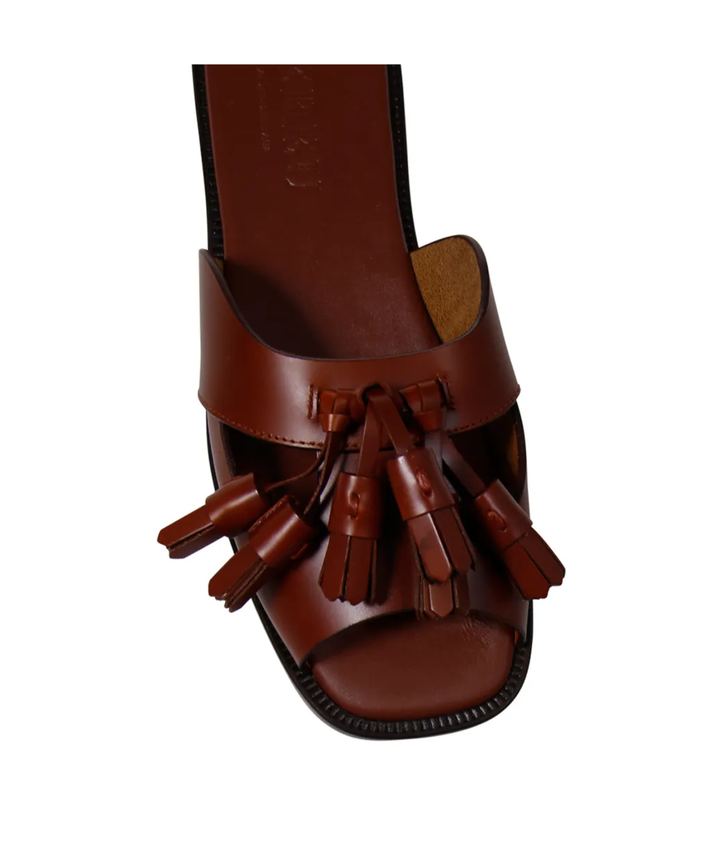 Open-Toe Tasseled Sandals