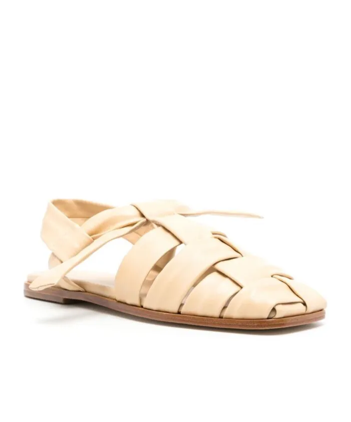 Interlocking Knitted Flat Sandals