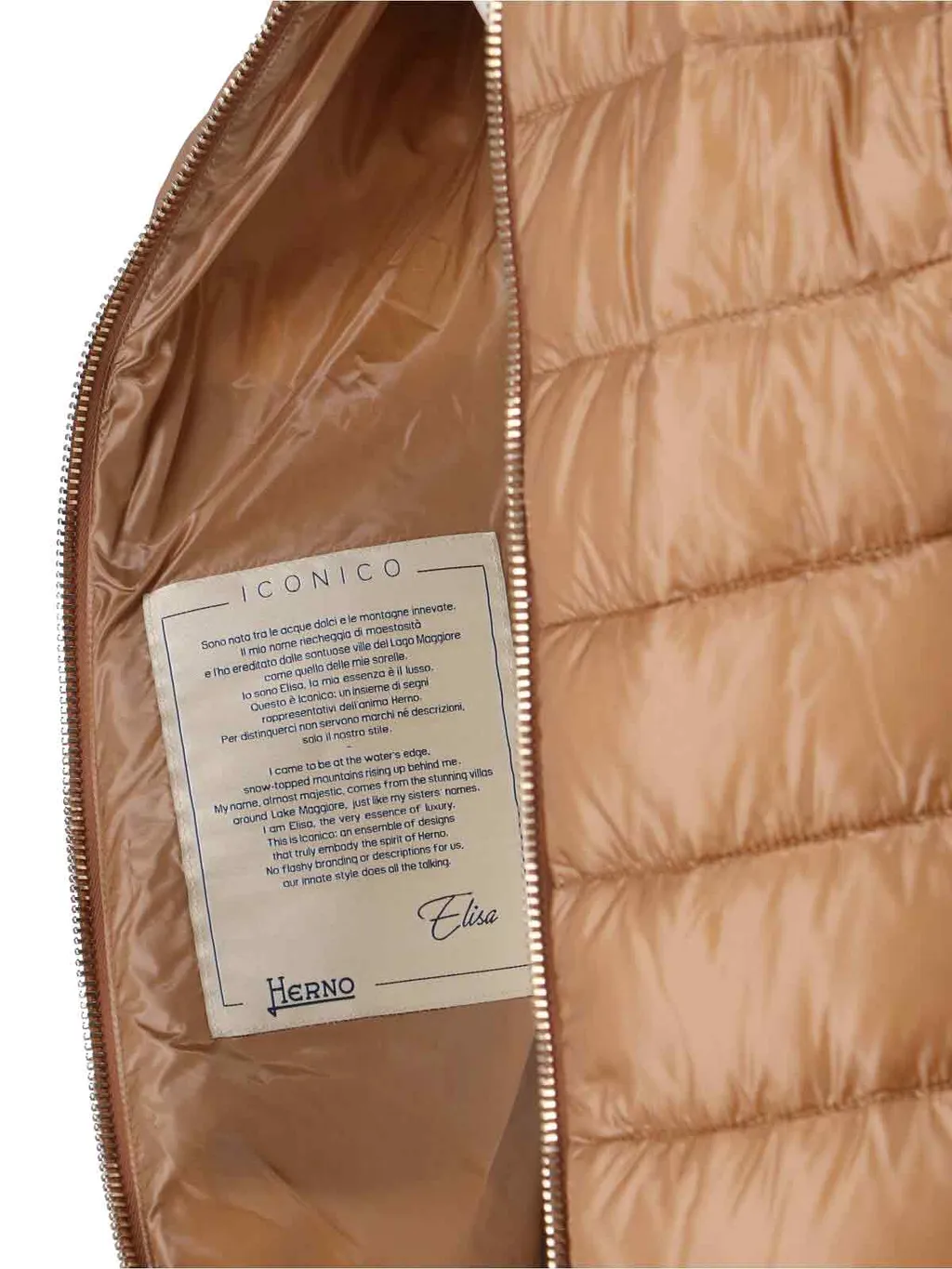 Knitted-Collar Quilted Coat