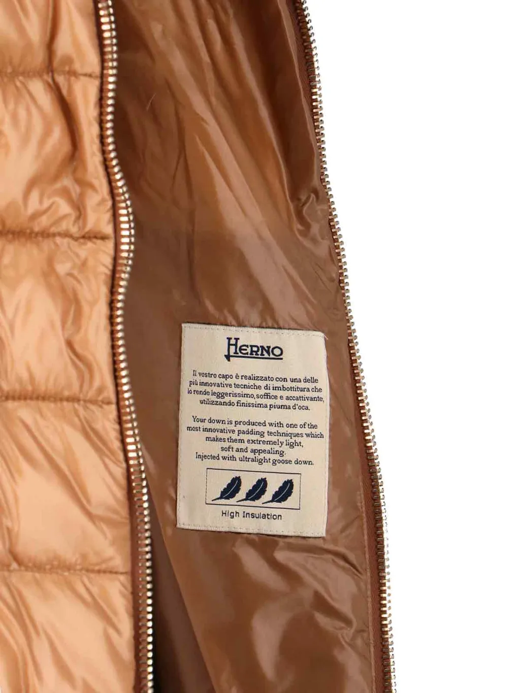Knitted-Collar Quilted Coat