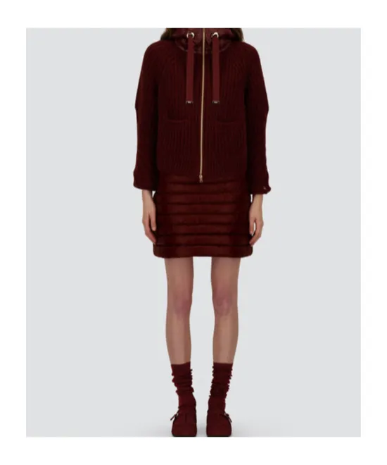 Hooded Ribbed Jacket