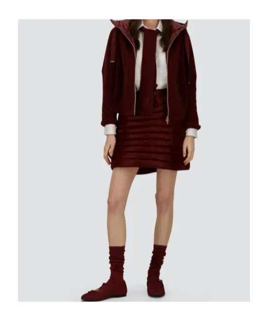 Hooded Ribbed Jacket