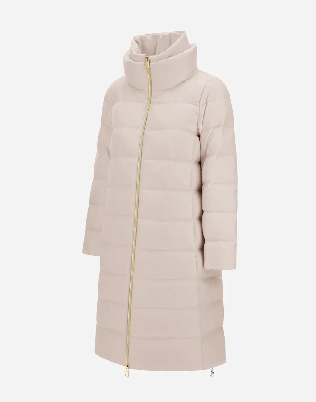High-Neck Quilted Coat