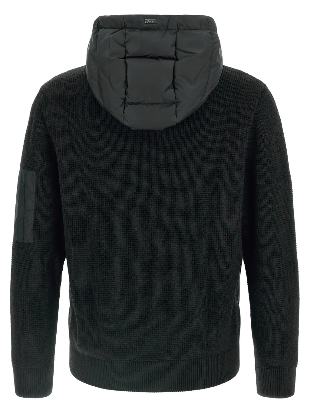 Hooded Quilted-Panel Jacket