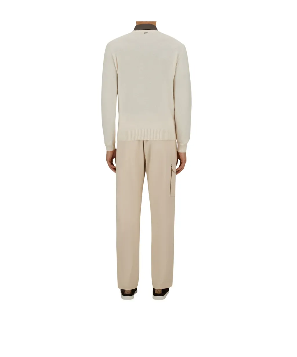 Diamond-Pattern Cashmere Sweater
